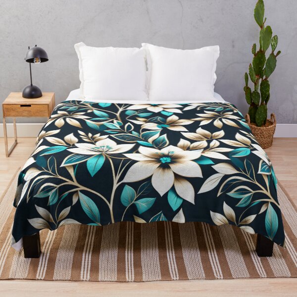 Item preview, Sleek Teal & Green Floral | Modern Botanical Vector designed and sold by Juliette Ozkalfayan.