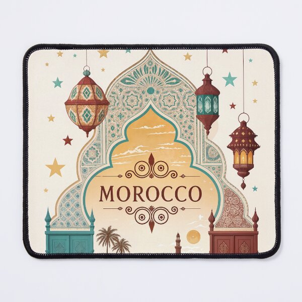 Item preview, Moroccan Desert Landscape Art Print With Camel and Lanterns- Travel Memorabilia designed and sold by Witsprings.