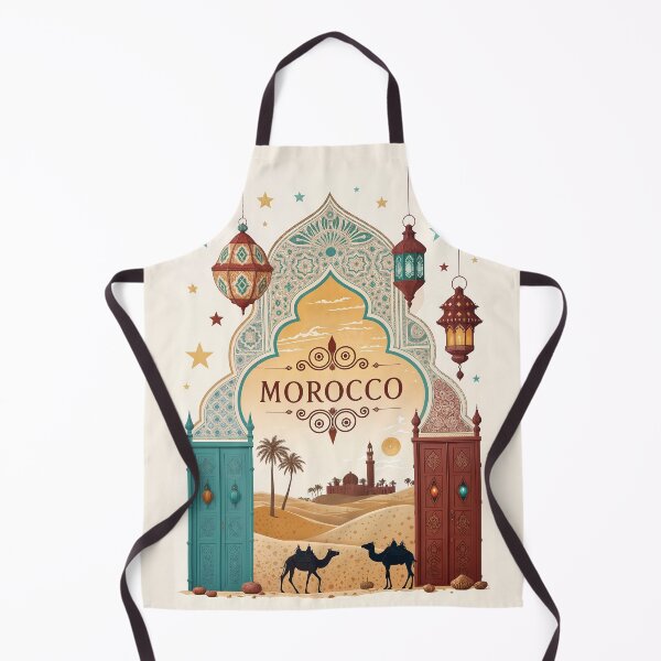 Item preview, Moroccan Desert Landscape Art Print With Camel and Lanterns- Travel Memorabilia designed and sold by Witsprings.