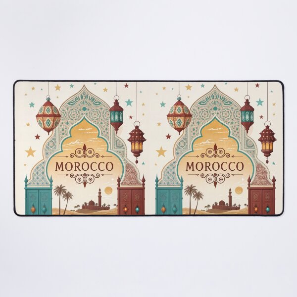Item preview, Moroccan Desert Landscape Art Print With Camel and Lanterns- Travel Memorabilia designed and sold by Witsprings.