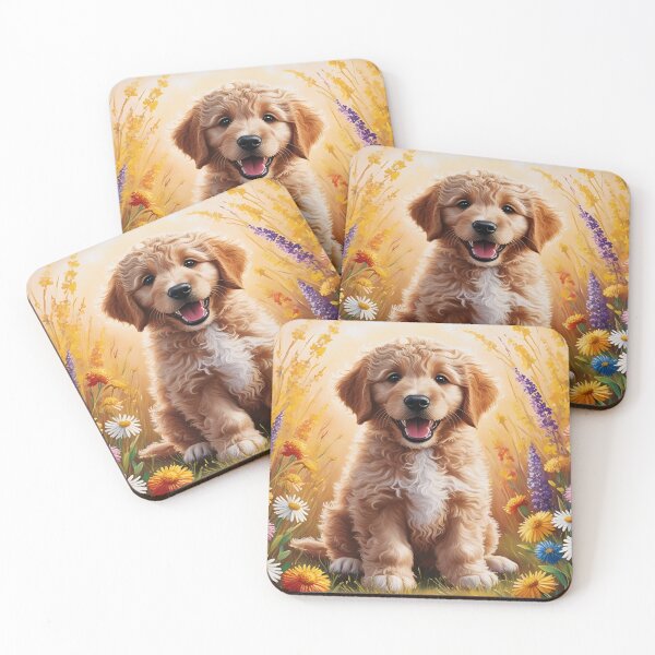 Item preview, Cachorro Golden Retriever feliz designed and sold by The Pink Rebel.