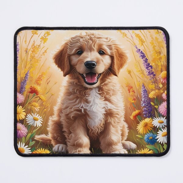 Item preview, Happy Golden Retriever Pup designed and sold by The Pink Rebel.