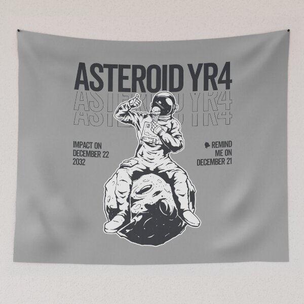 Item preview, "Asteroid 2024 YR4: 2032 The Final Countdown – Impact on December 22, 2032, Remind Me on Cosmic Doomsday!" designed and sold by artworkathome.