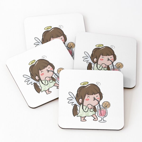 Item preview, Heavenly Slurp designed and sold by Cute & Funny Hand-Drawn Prints | Happy Doodle Friends Shop.