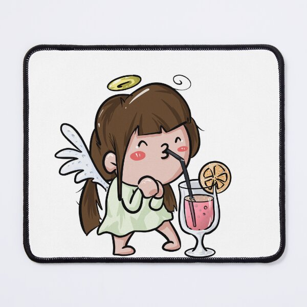 Item preview, Heavenly Slurp designed and sold by Cute & Funny Hand-Drawn Prints | Happy Doodle Friends Shop.