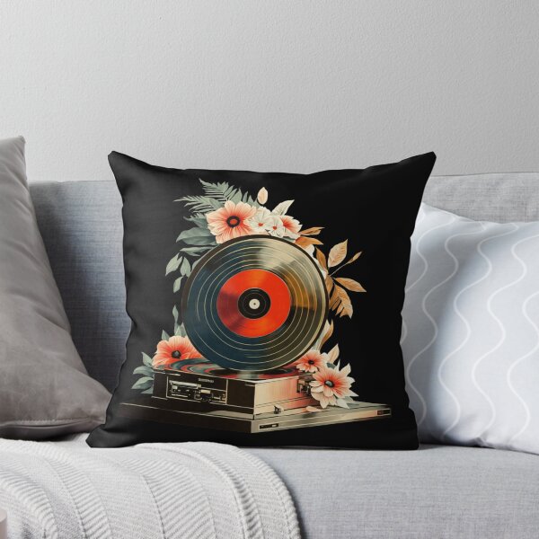 Item preview, Vintage Record Player and Pastel Flowers designed and sold by Artbellachi.