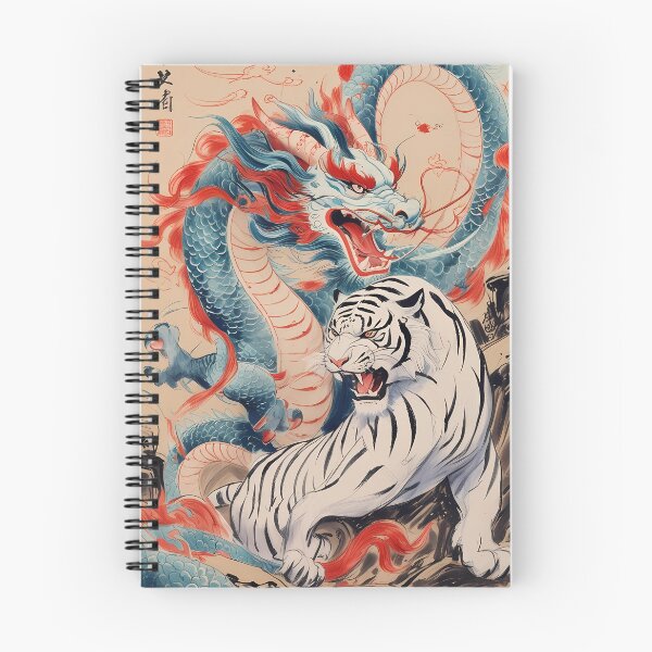Item preview, chinese dragon and white tiger  japanese style designed and sold by Panya-Design.