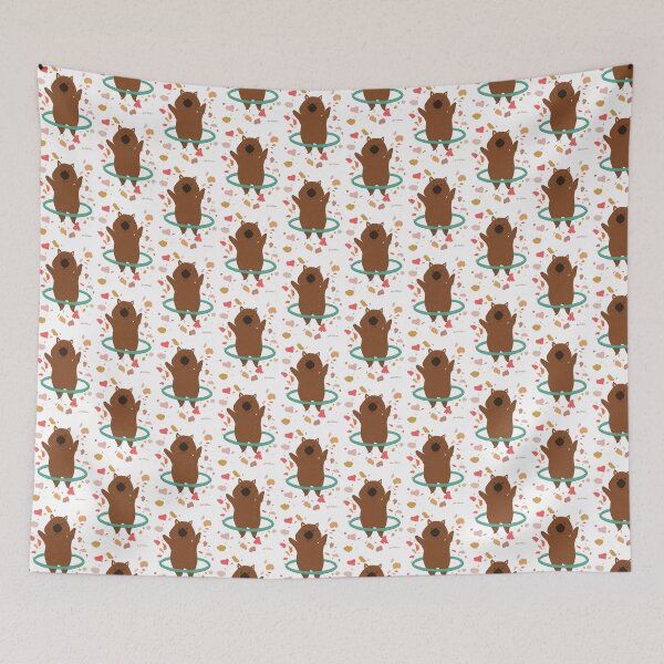 Item preview, Adorable Wombat Playing with Hula Hoop by Suki McMaster designed and sold by Suki McMaster.