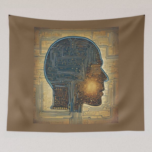 Item preview, "Neural Nexus: Futuristic Brain Circuitry" designed and sold by Artisticanvas.
