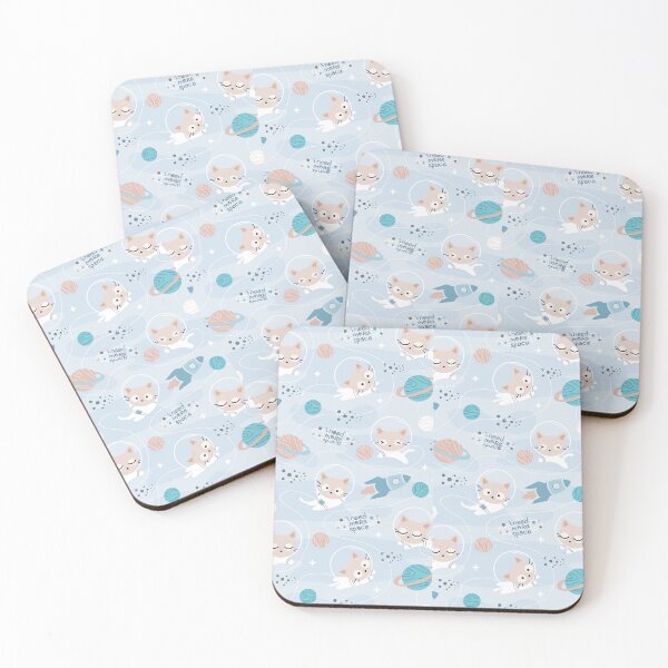 Item preview, Seamless  Kawaii Cute Cat Astronaut Space Cartoon designed and sold by vintageretrostyleshop.
