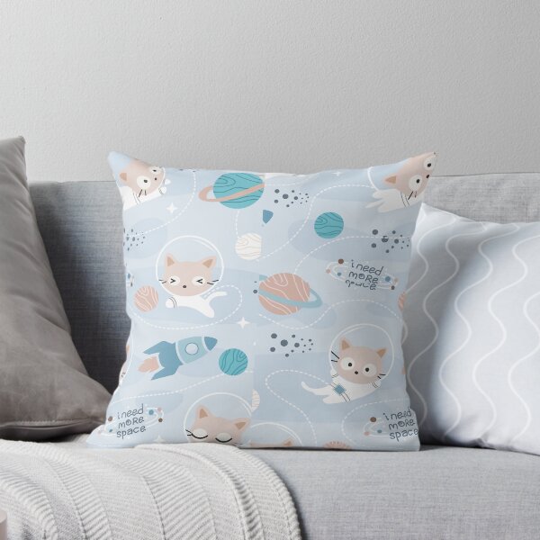 Item preview, Seamless  Kawaii Cute Cat Astronaut Space Cartoon designed and sold by vintageretrostyleshop.