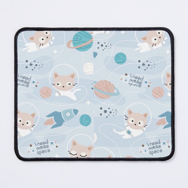 Item preview, Seamless  Kawaii Cute Cat Astronaut Space Cartoon designed and sold by vintageretrostyleshop.