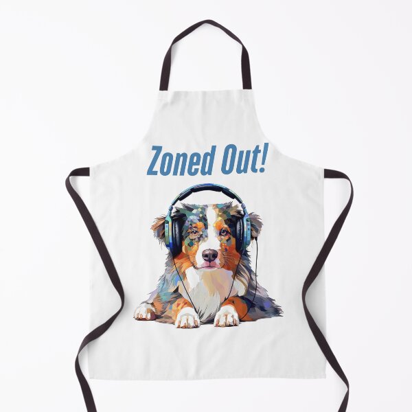 Item preview, Zoned Out Australian Shepherd Aussie Dog With Headphones designed and sold by AussieMomma.