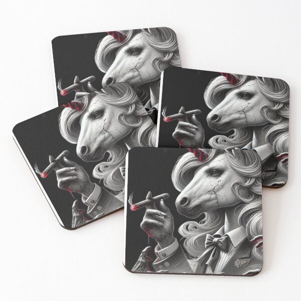 Item preview, SMOKING UNICORN WITH ZOMBIE HANDS  designed and sold by Occupational  Horrors.