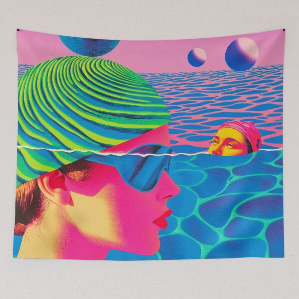 Item preview, Neon Poolside Dreamscape designed and sold by Molly's Gone Mad .