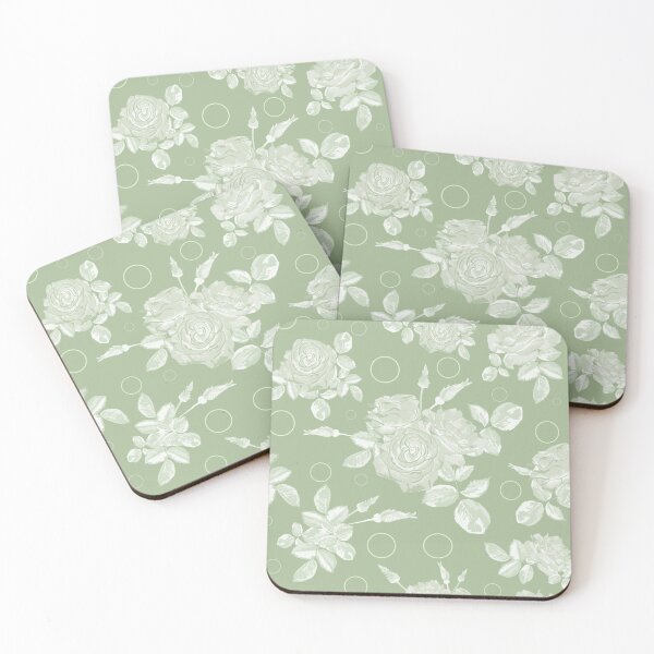 Item preview, Bouquet of roses on a bright green retro background designed and sold by fuzzyfox.