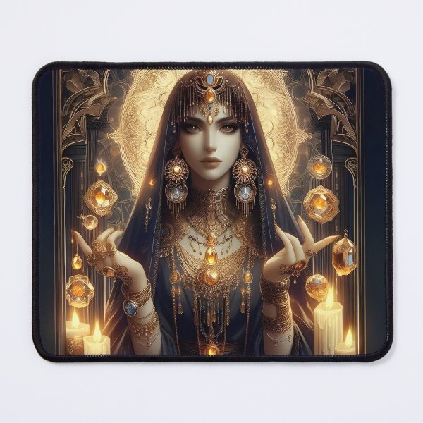 Item preview, AI generated High Priestess Tarot Card No.1 designed and sold by DreamagineArtDesign.