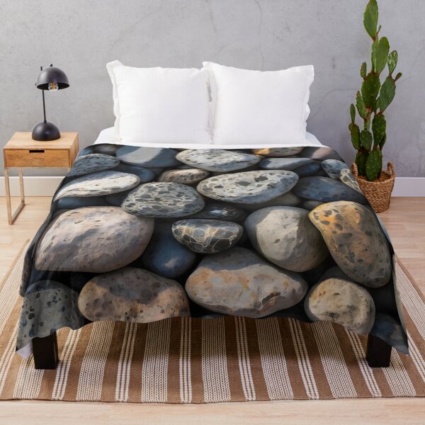 Item preview, Pebble Mosaic, Weathered Organic Patterns, Scandinavian Style Textures, Modern Rustic Soothing Art designed and sold by Kintsugi99.
