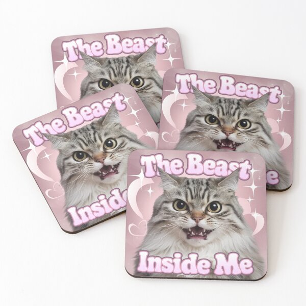 Item preview, The Beast Inside Me Funny Cat Meme  designed and sold by Cheerhub.