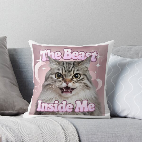 Item preview, The Beast Inside Me Funny Cat Meme  designed and sold by Cheerhub.