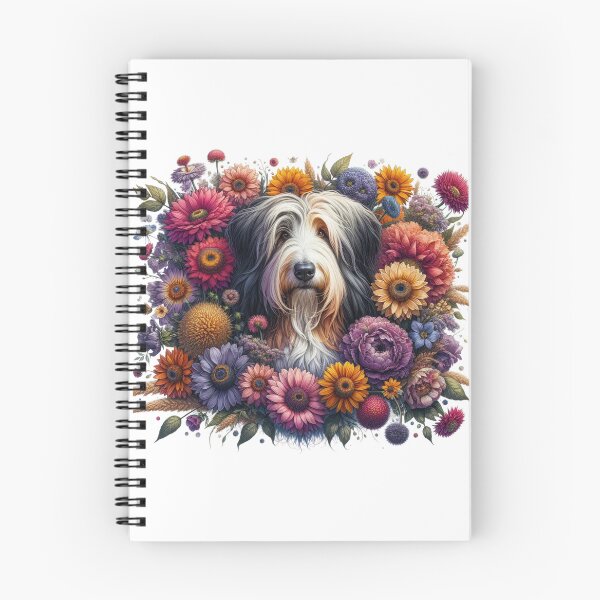 Item preview, Beared Collie Loves Flowers designed and sold by Wags & Tails.
