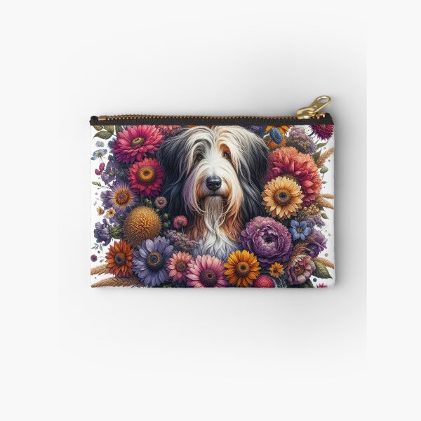 Item preview, Beared Collie Loves Flowers designed and sold by Wags & Tails.