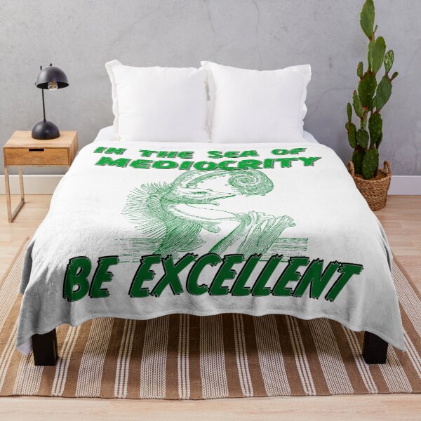 Item preview, In the sea of mediocrity, be excellent (with super rad sea monster) designed and sold by Signs for Dark Times.