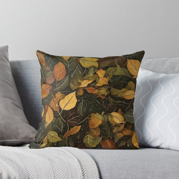 Item preview, Camouflage wet leaves pattern inspired by rain designed and sold by Designbes.