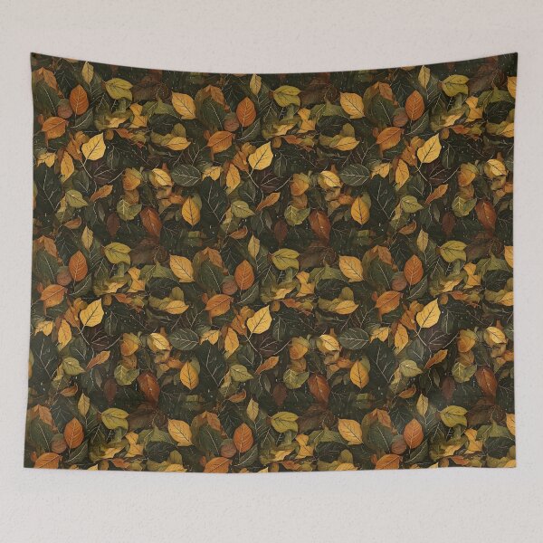 Item preview, Camouflage wet leaves pattern inspired by rain designed and sold by Designbes.