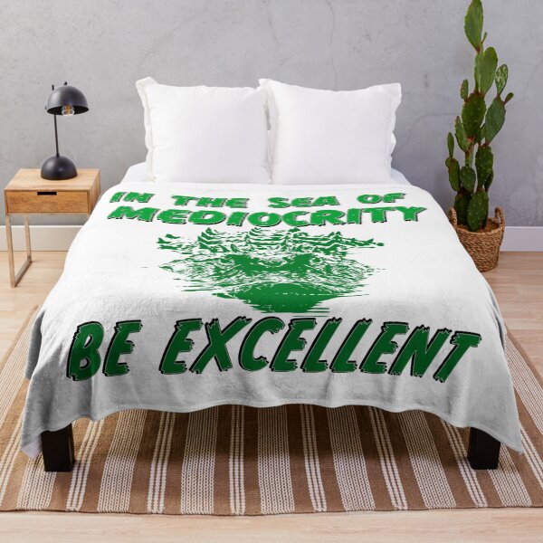 Item preview, In the sea of mediocrity, be excellent (with crocodile) designed and sold by Signs for Dark Times.