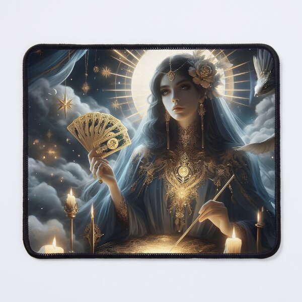 Item preview, AI generated High Priestess Tarot Card No.2 designed and sold by DreamagineArtDesign.
