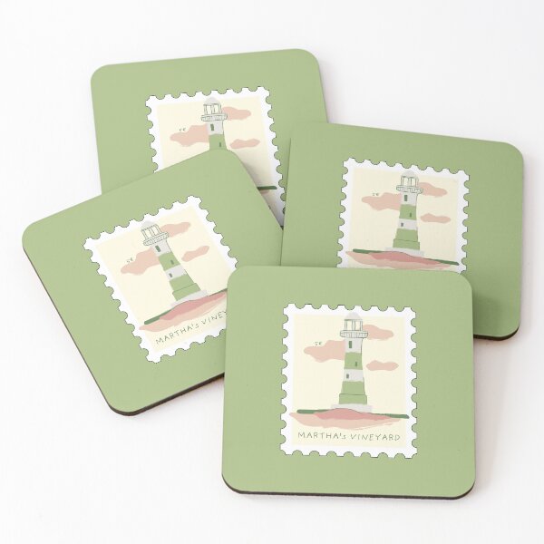 Item preview, Martha’s Vineyard Lighthouse Travel Stamp  designed and sold by Stickers by @molllyclare.