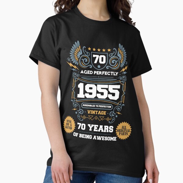 Item preview, Vintage Aged Perfectly Awesome Since 1955 Legend, Limited Edition, 70th Birthday, Assembled to perfection, Legend is Born, 70 years of being awesome, One of a kind Birthday designed and sold by DjenShop.