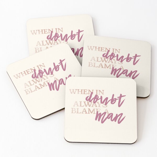 Item preview, Feminist Typography - “When in Doubt, Blame a Man” Bold Statement Design designed and sold by Stickers by @molllyclare.