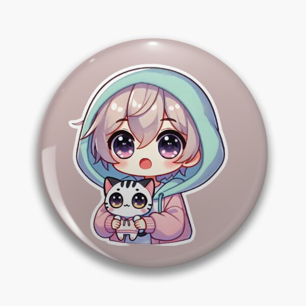 Item preview, Cute Chubby Amine Character With Cat  designed and sold by Aethryx.