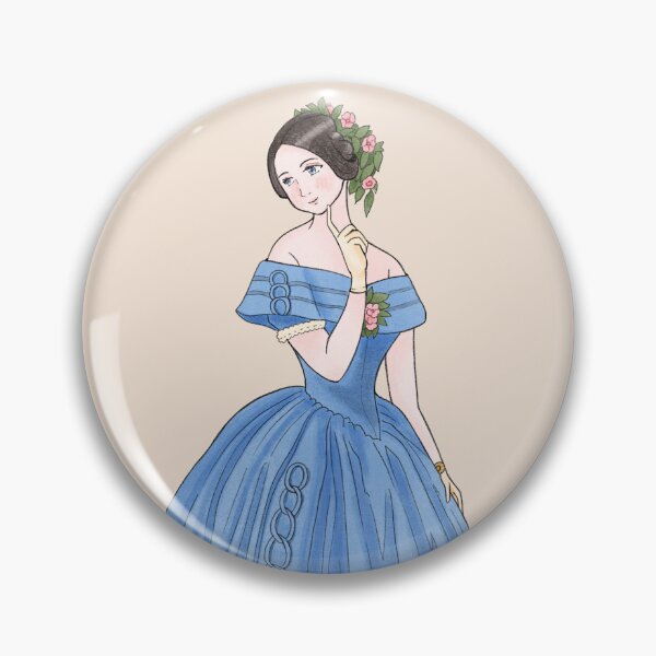 Item preview, Historical Costume 1840s Watercolor Fashion Illustration 1 designed and sold by MariOyama.