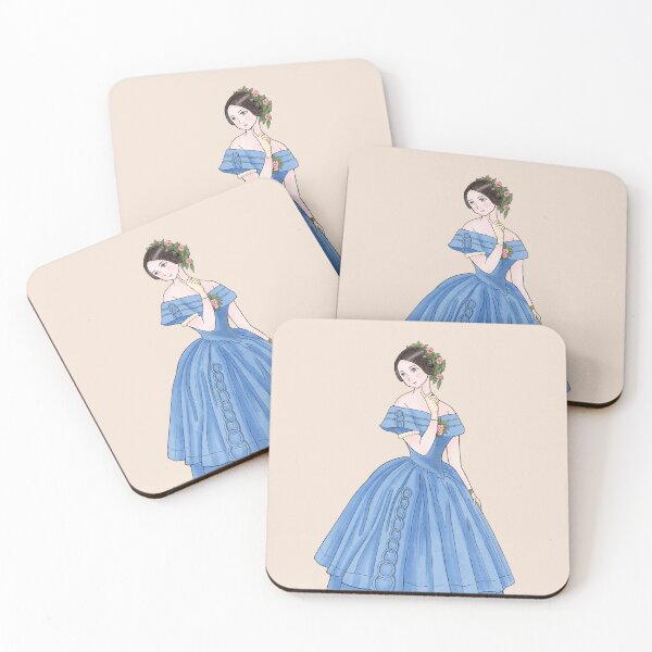 Item preview, Historical Costume 1840s Watercolor Fashion Illustration 1 designed and sold by MariOyama.