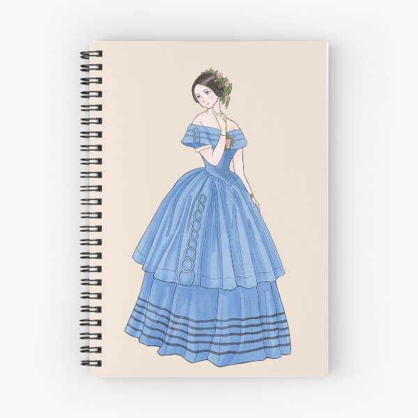 Item preview, Historical Costume 1840s Watercolor Fashion Illustration 1 designed and sold by MariOyama.