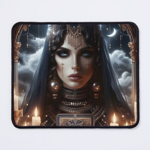Item preview, AI generated High Priestess Tarot Card No.3 designed and sold by DreamagineArtDesign.