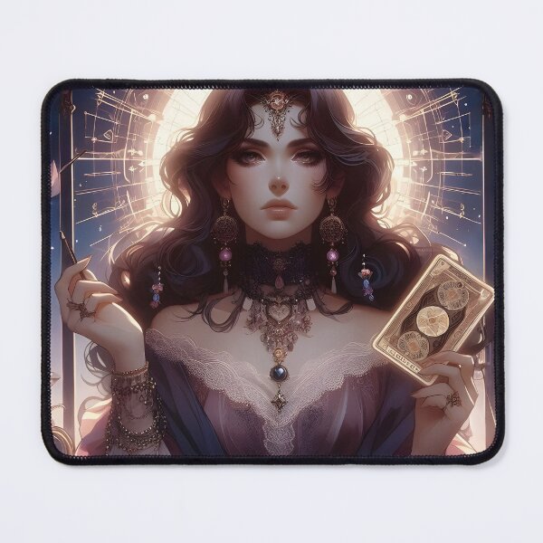 Item preview, AI generated High Priestess Tarot Card No.4 designed and sold by DreamagineArtDesign.