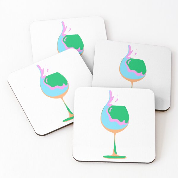Item preview, Rainbow Spilt Wine Glass designed and sold by Shakesipserve.
