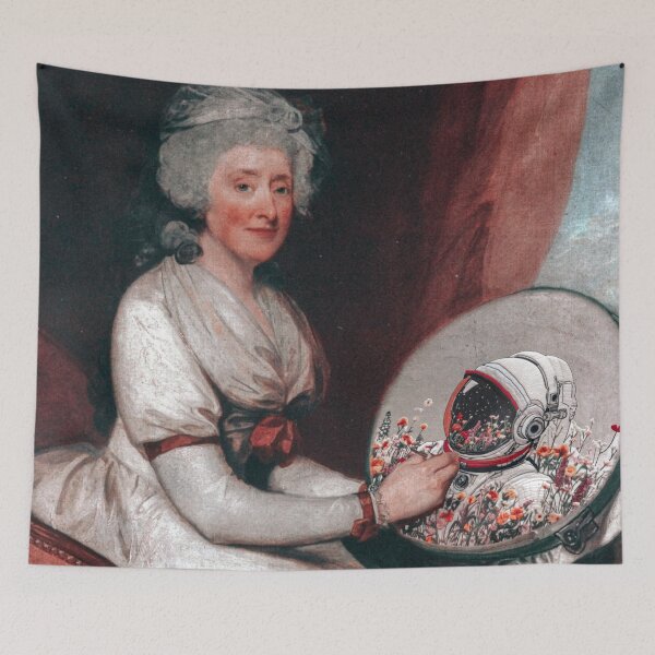 Item preview, Embroidered Astronaut Painting designed and sold by Dani Moffet.