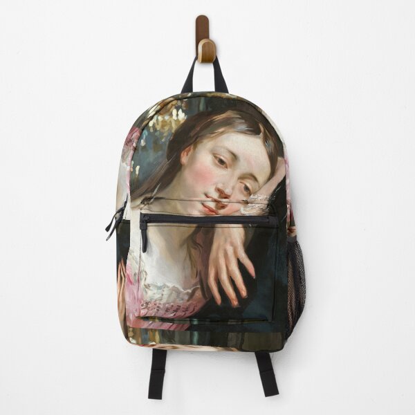 Item preview, Vintage French Woman Portrait – Romantic 19th-Century Inspired Painting" designed and sold by CARRAANN.