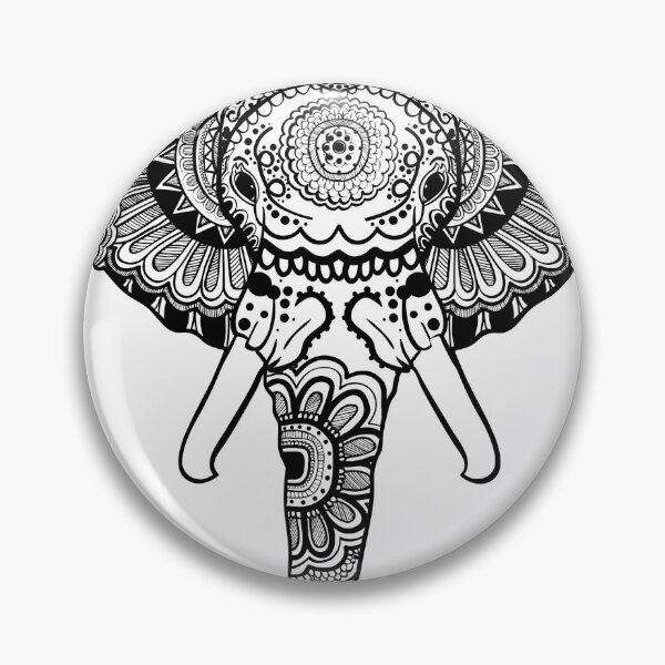 Item preview, Elephant mandala sticker designed and sold by DesignPMG.