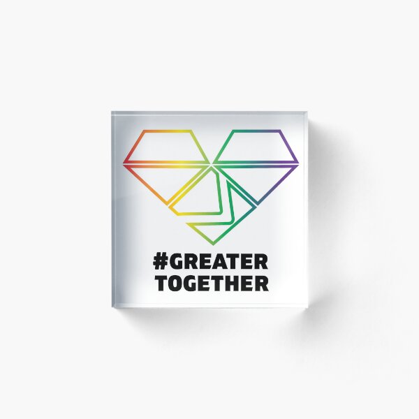 LGBTQIA+ Pride - #GreaterTogether 2018 PRIDE Acrylic Block