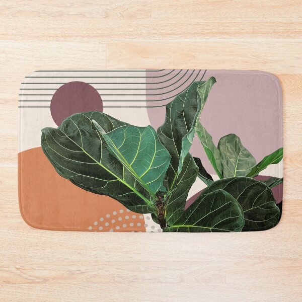 Item preview, Abstract modern botanical art , ficus lyrata designed and sold by Green Plantessa.