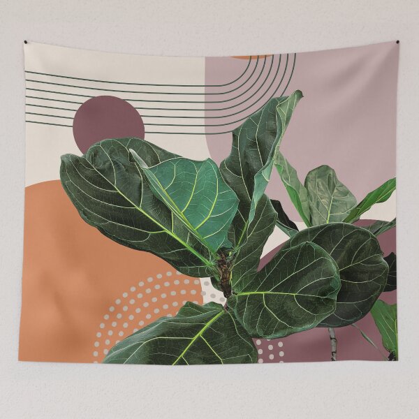 Item preview, Abstract modern botanical art , ficus lyrata designed and sold by Green Plantessa.