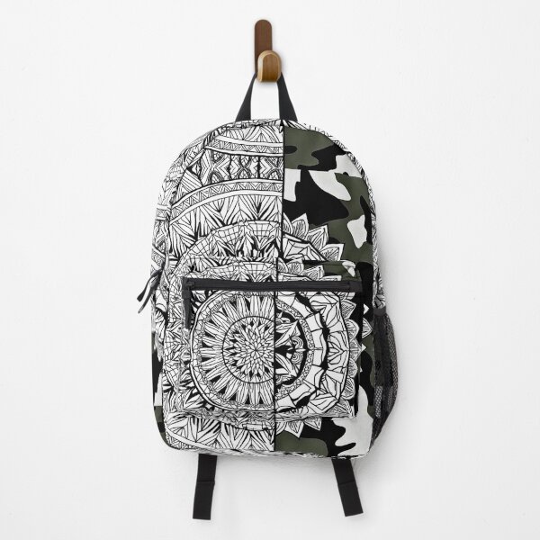 Item preview, Black White Mandala Camouflage Art Unique Composition designed and sold by CamouflageLab.