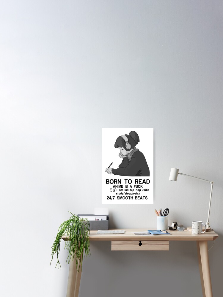 Lo Fi Hip Hop Radio Girl Poster By Cosmox Redbubble