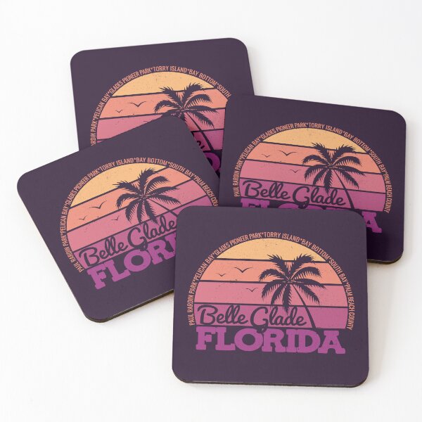 Item preview, Belle Glade Park Florida Sunset Retro Vintage Local Pride Logo designed and sold by CRHPOD20.